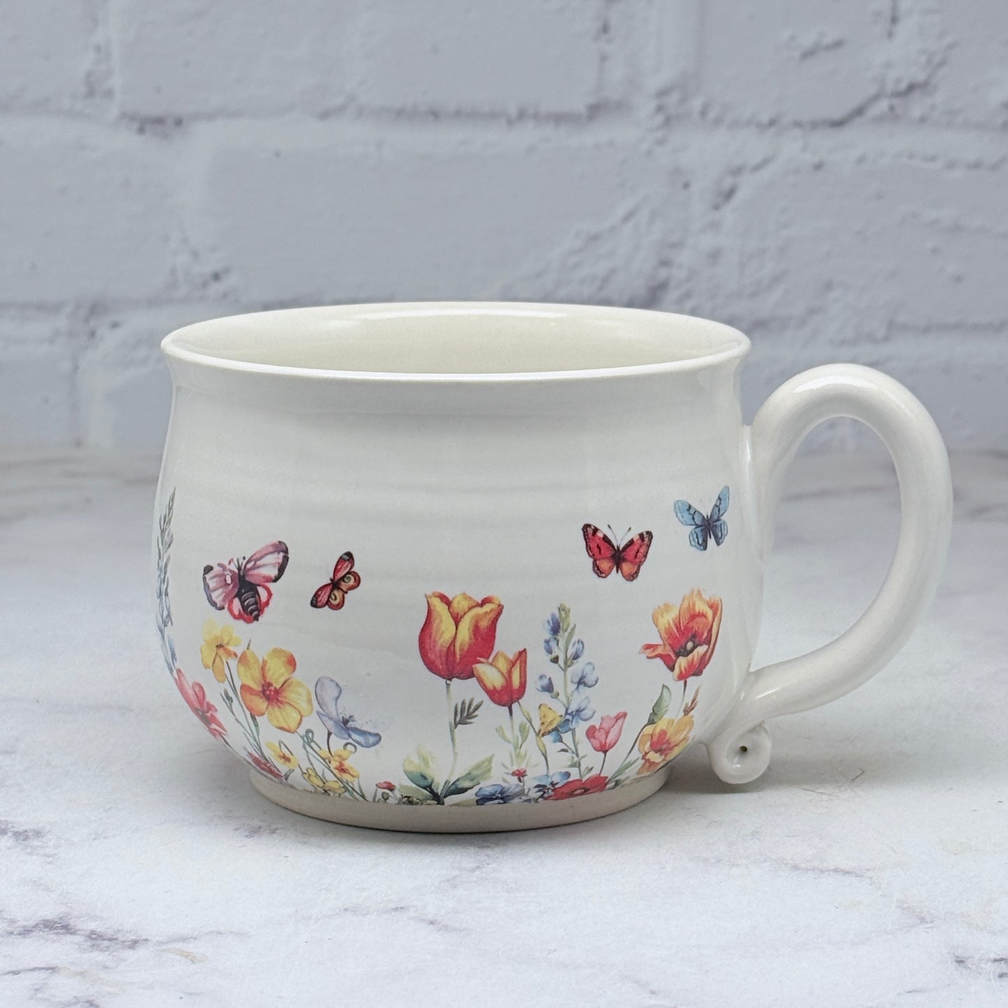 Field of Flowers Porcelain Cafe Mug