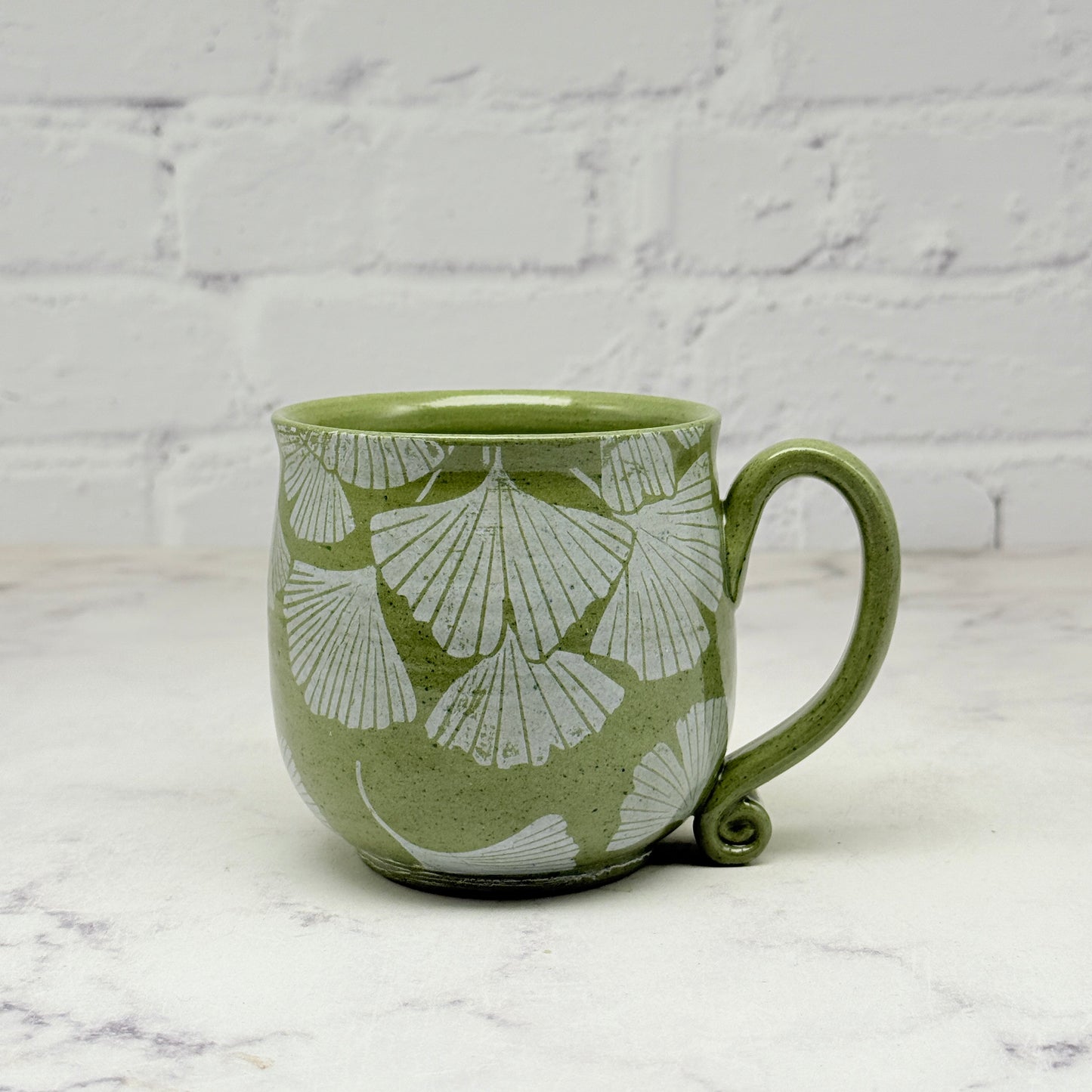 Green with White Gingko Teacup 5
