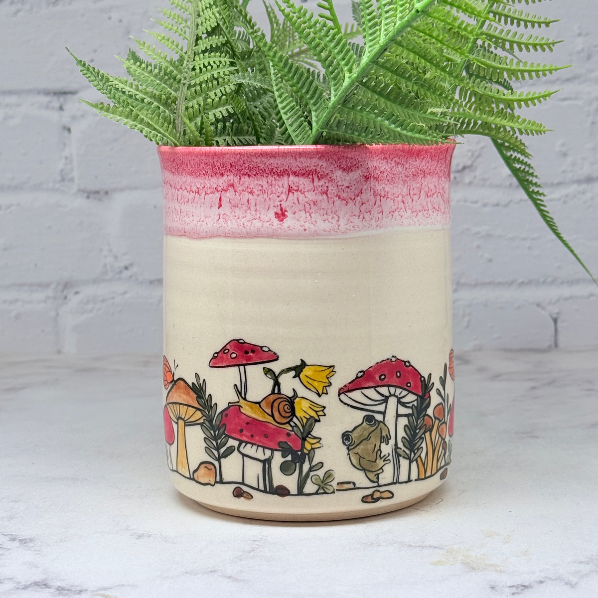 Red with Mushrooms Container 2