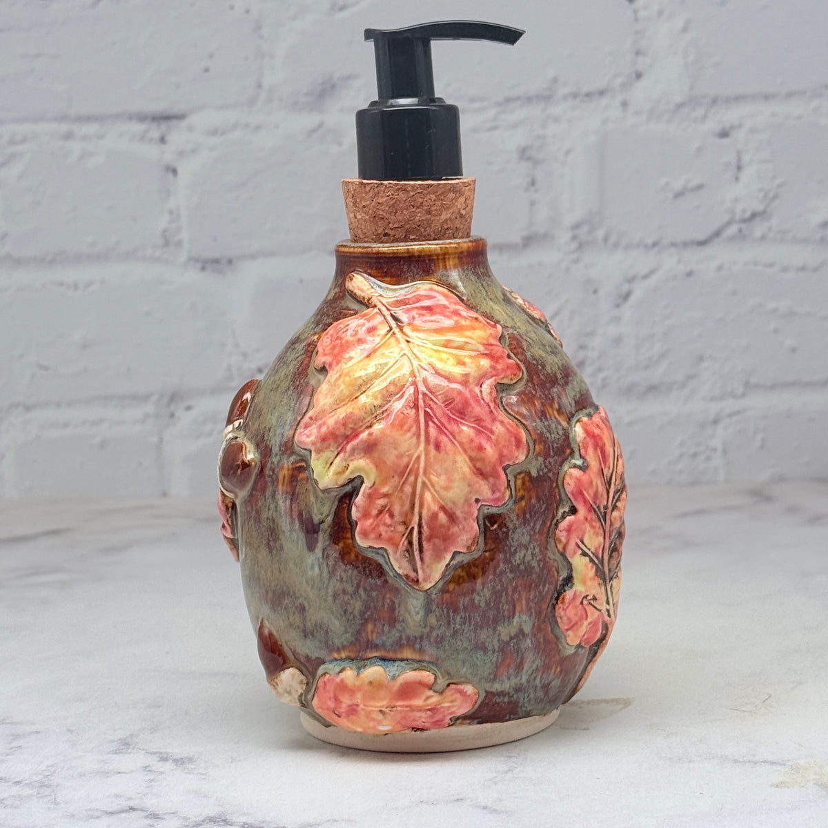 3-D Fall Leaves Soap Dispenser