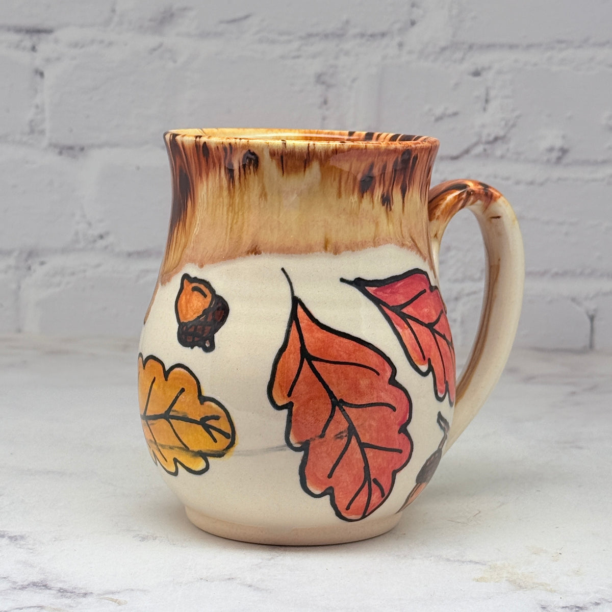 Fall Leaves Watercolor Mug 1