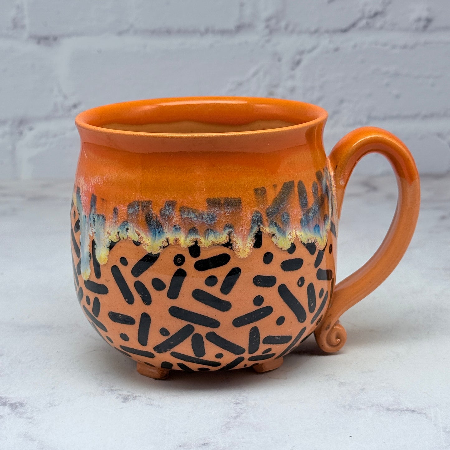 Orange Halloween Cauldron Mug 2