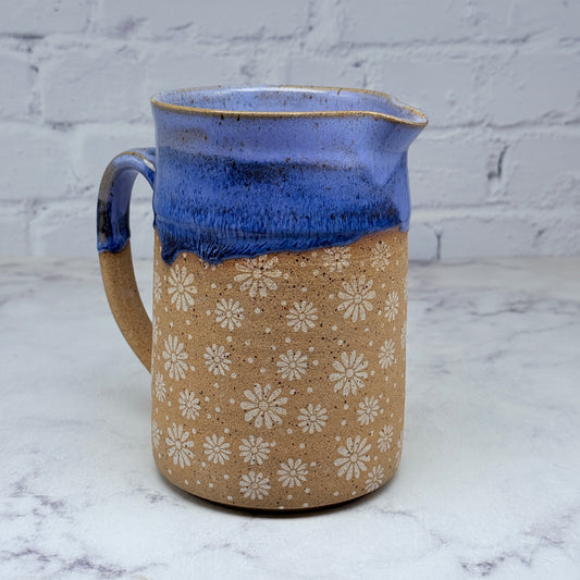 Purple with White Daisies Pitcher