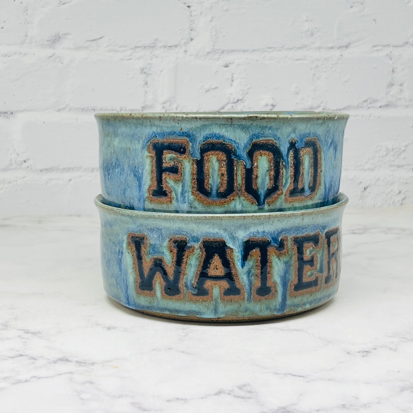 Blue Water/Food Pet Dish Set