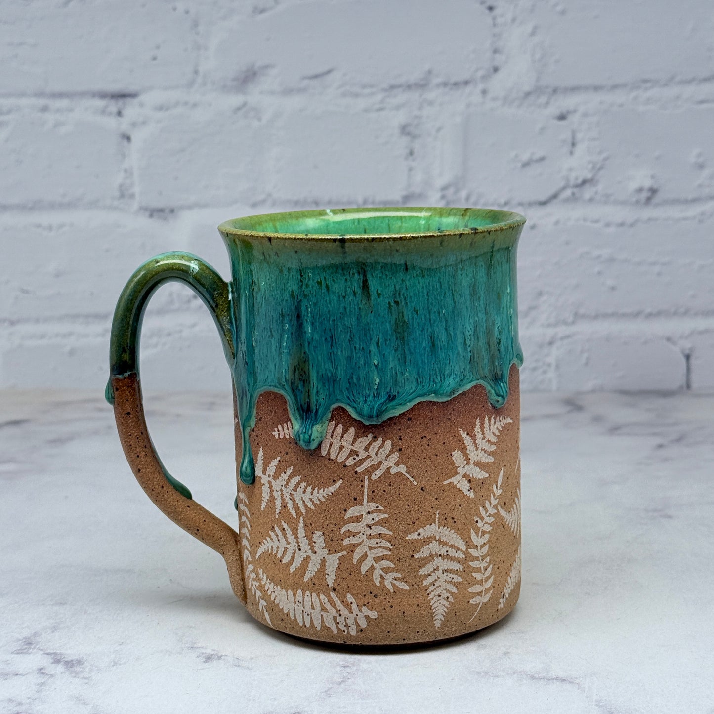 Green with Ferns Mug 2