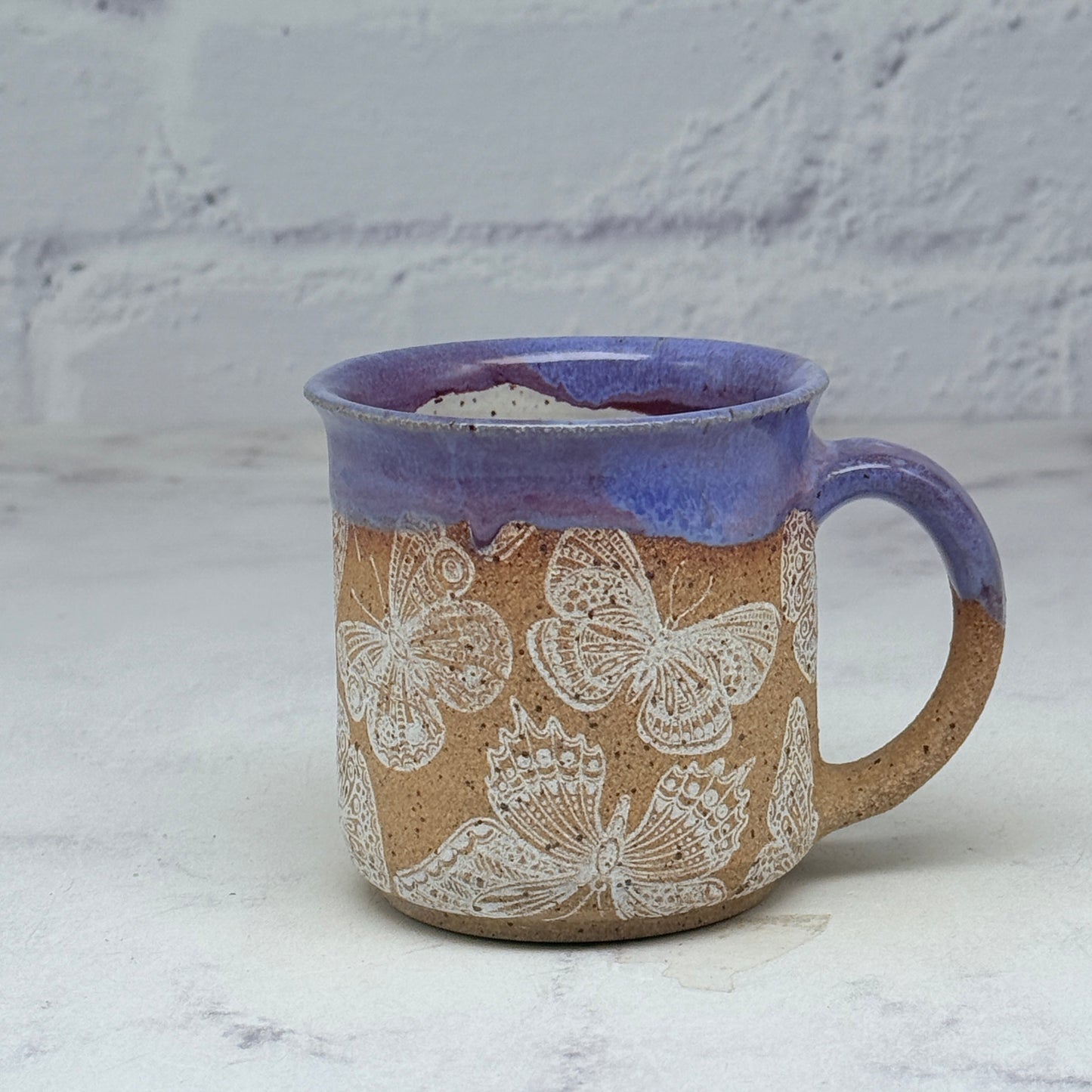 Purple with Butterflies Espresso Mug