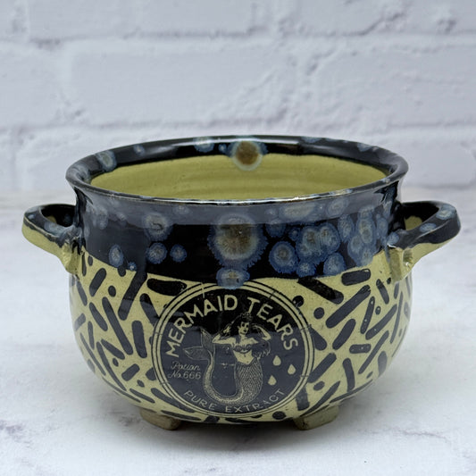 Black & Green Halloween Small Cauldron Bowl