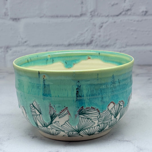 Green with Gingko Small Bowl