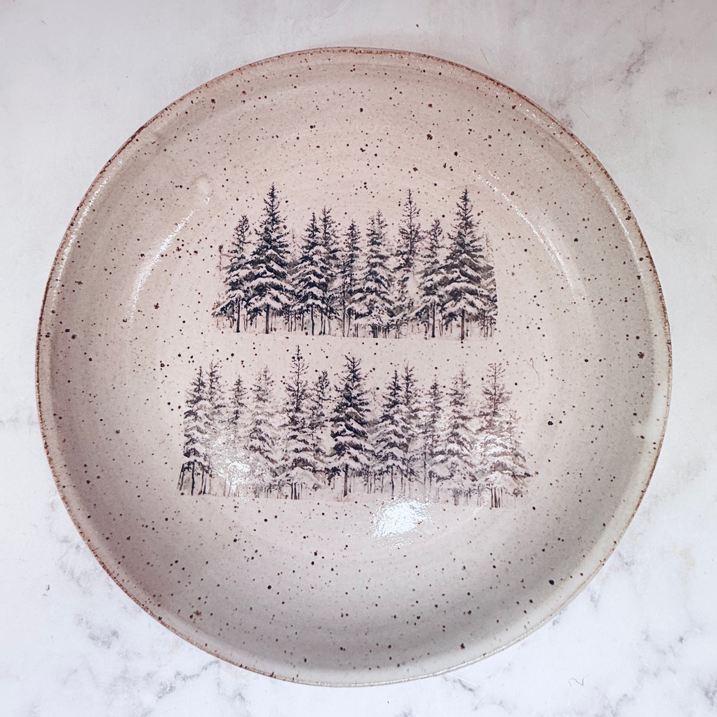 Snowy Pines Low Bowl