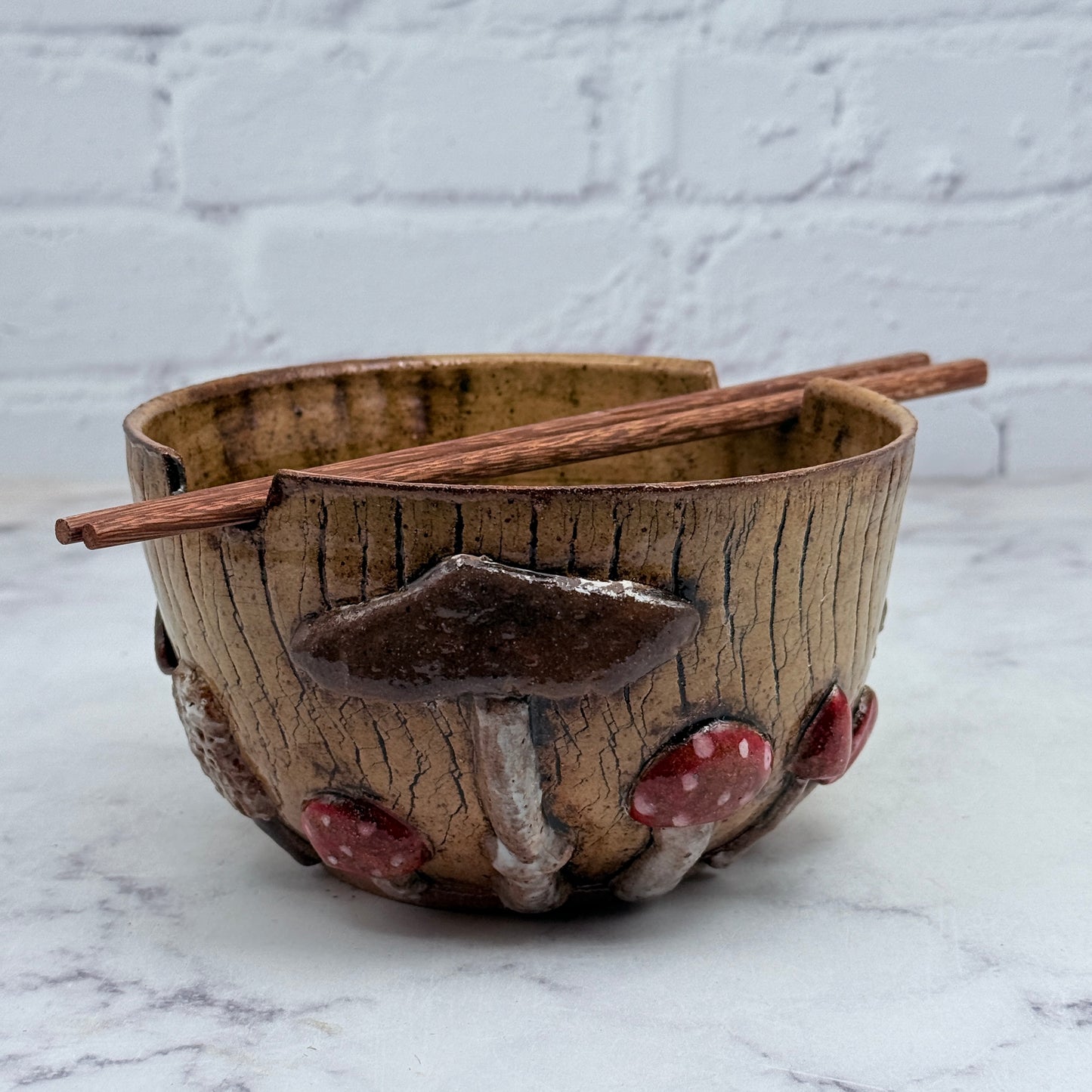 3-D Mushrooms Chopstick Bowl 1