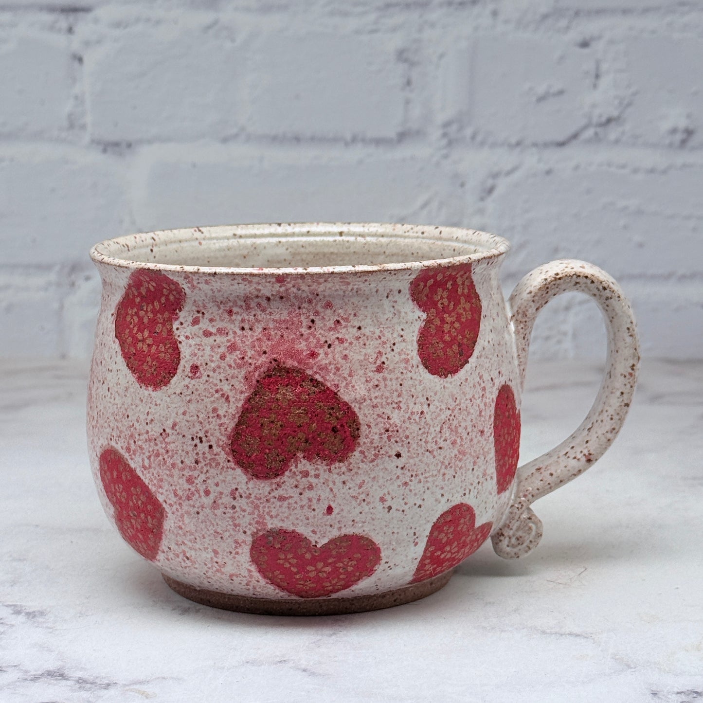 Red Hearts Cafe Mug 3