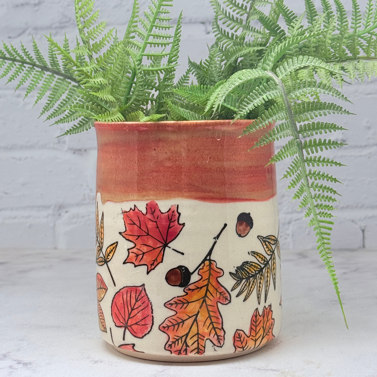Orange with Leaves Container 1