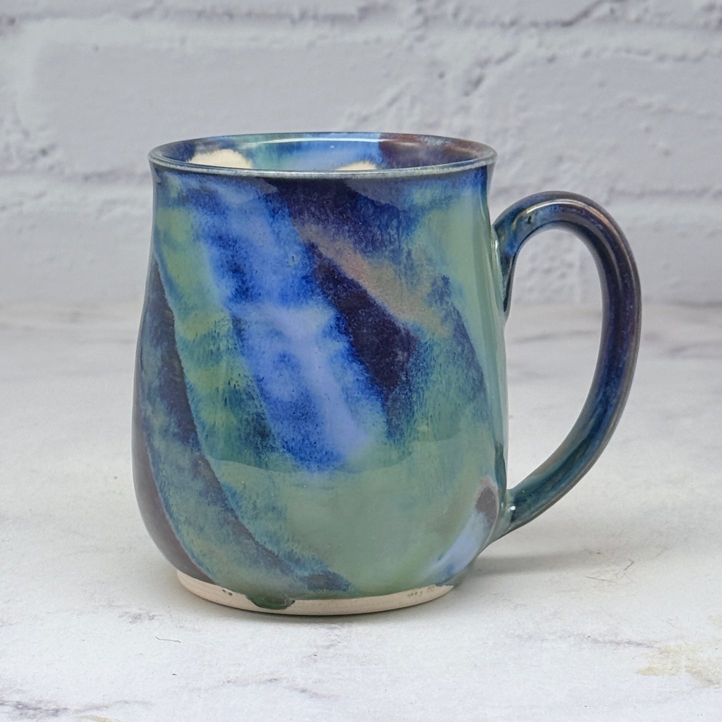 Sgraffito Mountain Scene Teacup 2