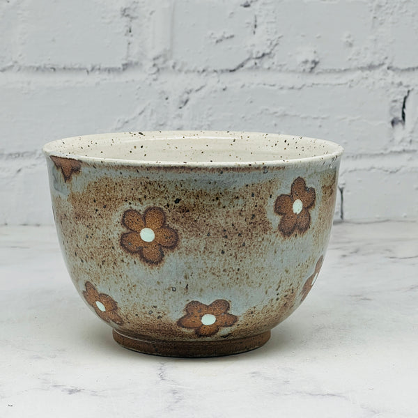 Blue with Daisies Small Bowl
