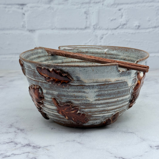 3-D Oak Leaves Chopstick Bowl 2