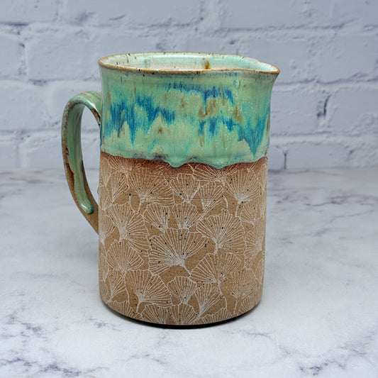 Green with White Gingko Pitcher