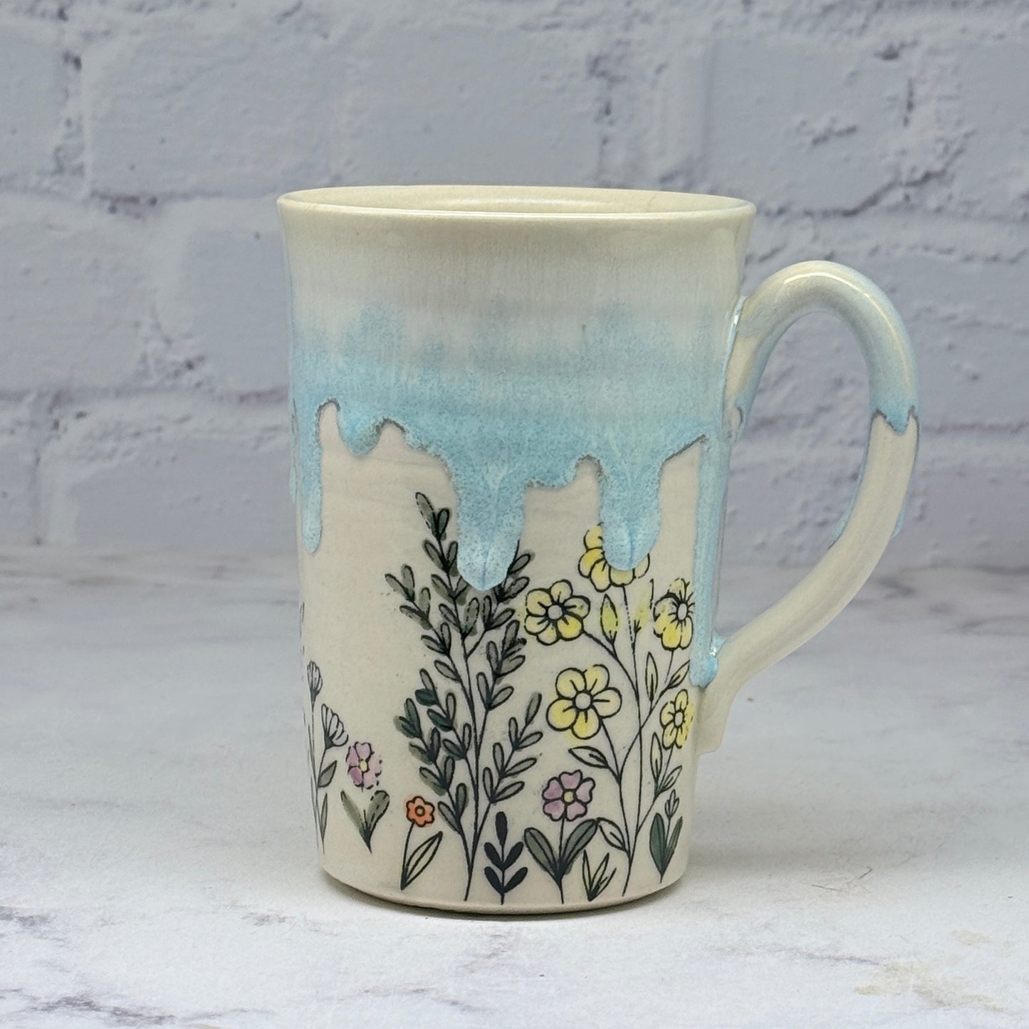 Blue with Wildflowers Mug 1