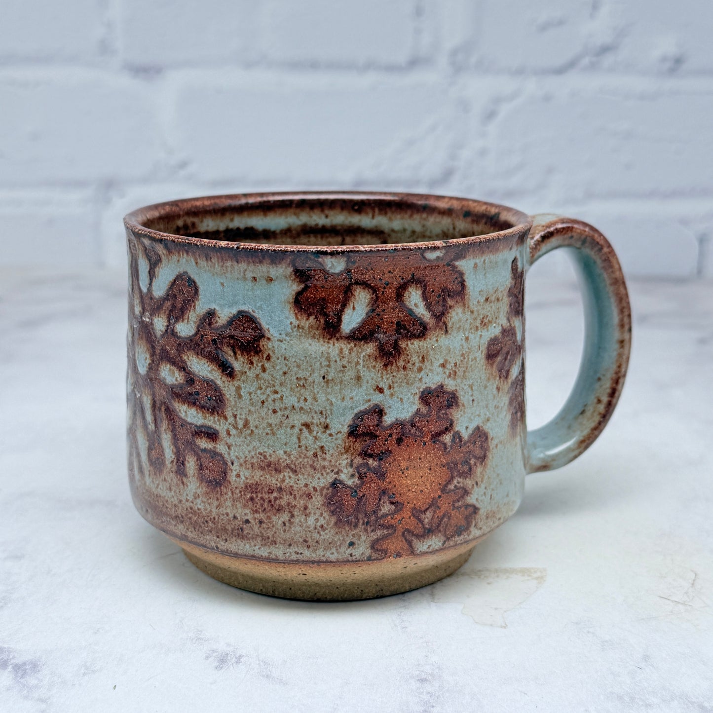 Light Blue with Snowflakes Mug 3