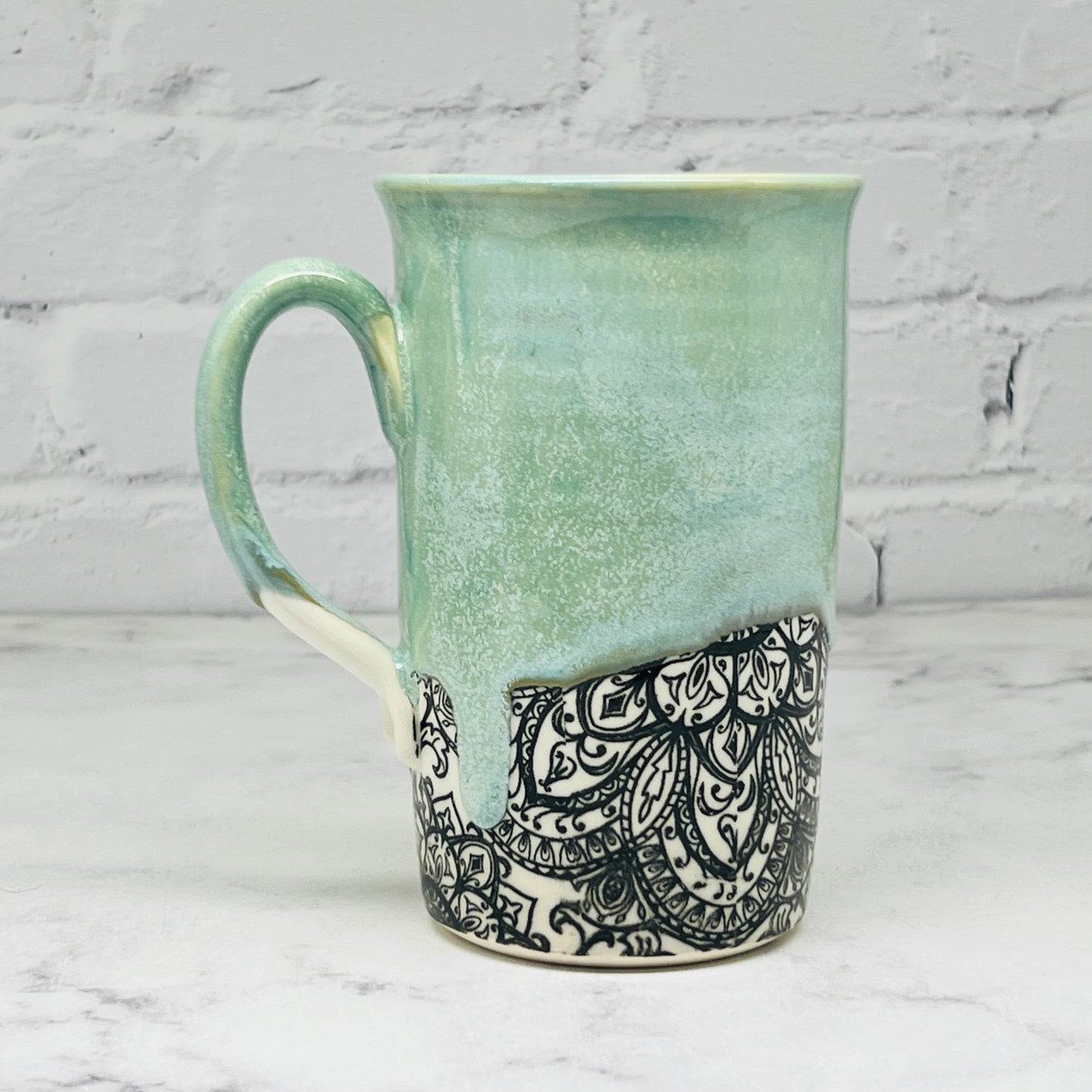 Green with Mandala Tall Mug