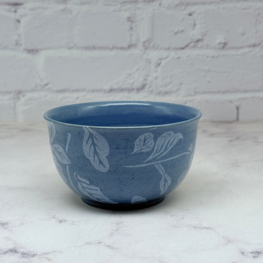 Blue with White Flowers Small Bowl 4