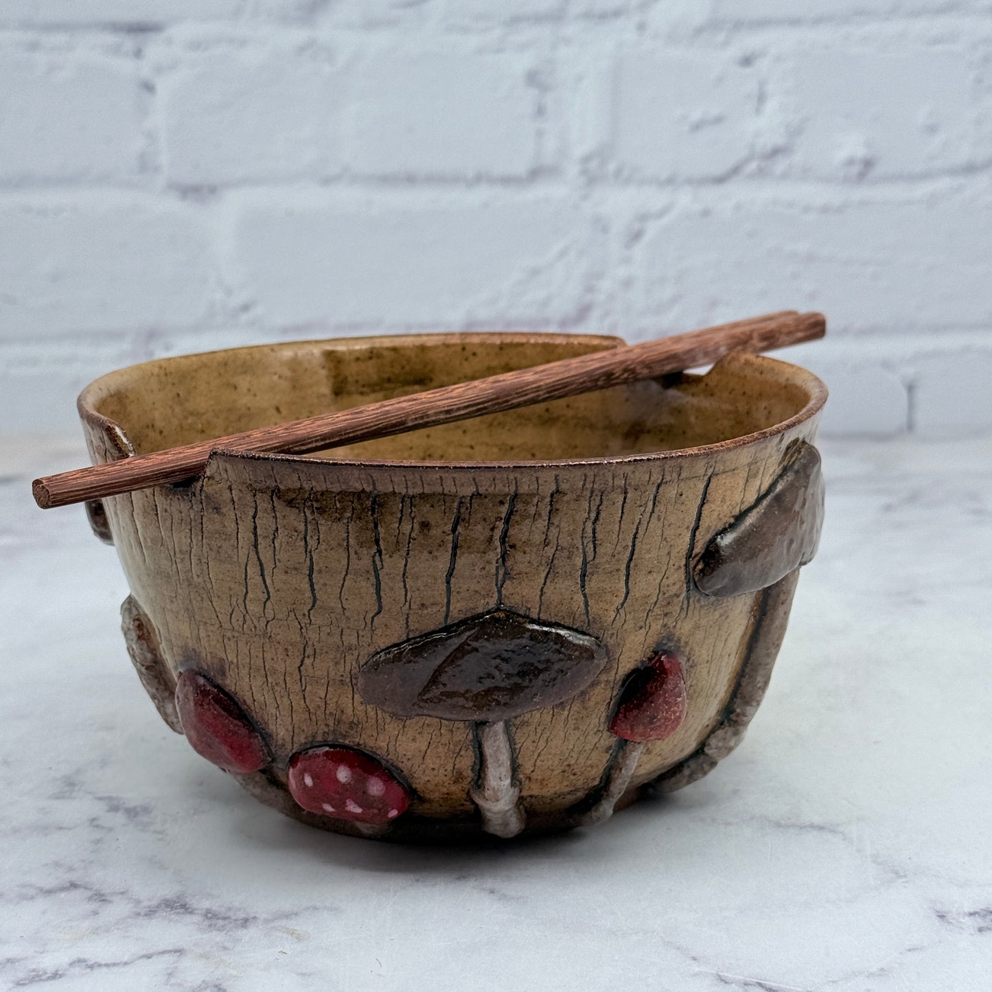 3-D Mushrooms Chopstick Bowl 2