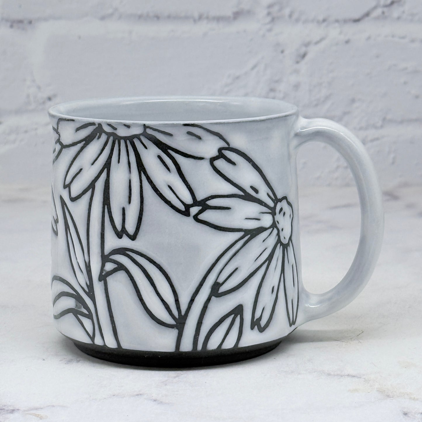 Coneflowers B&W Mug 3