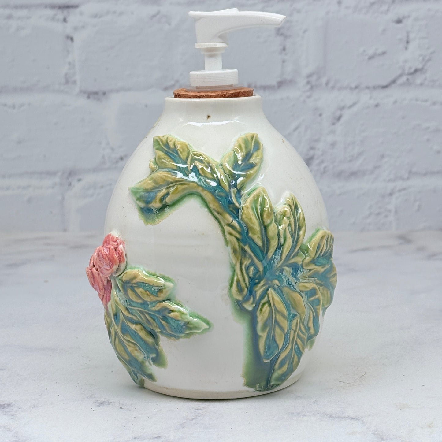 3-D Pink Roses Soap Dispenser 1