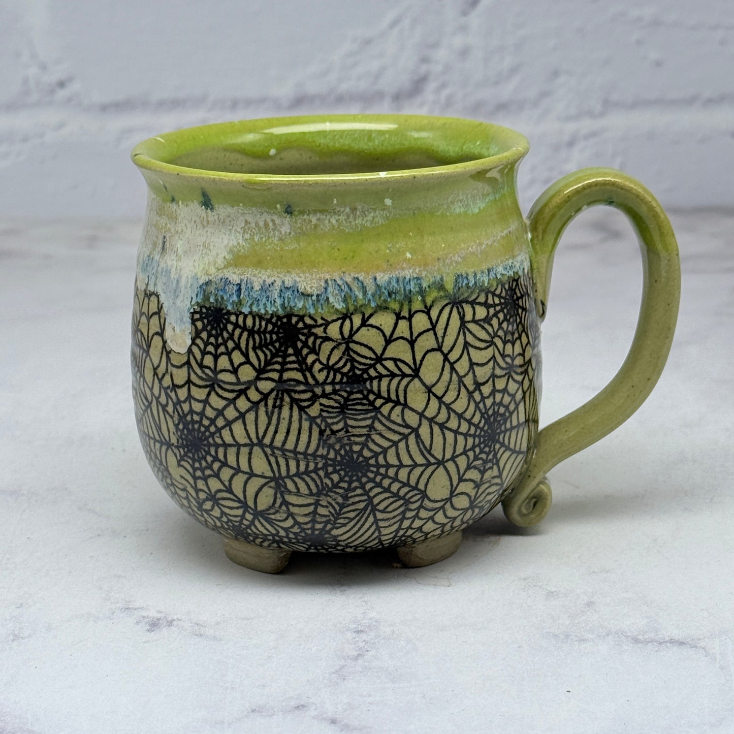 Green Halloween Cauldron Teacup 2
