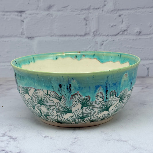 Green with Gingko Large Bowl