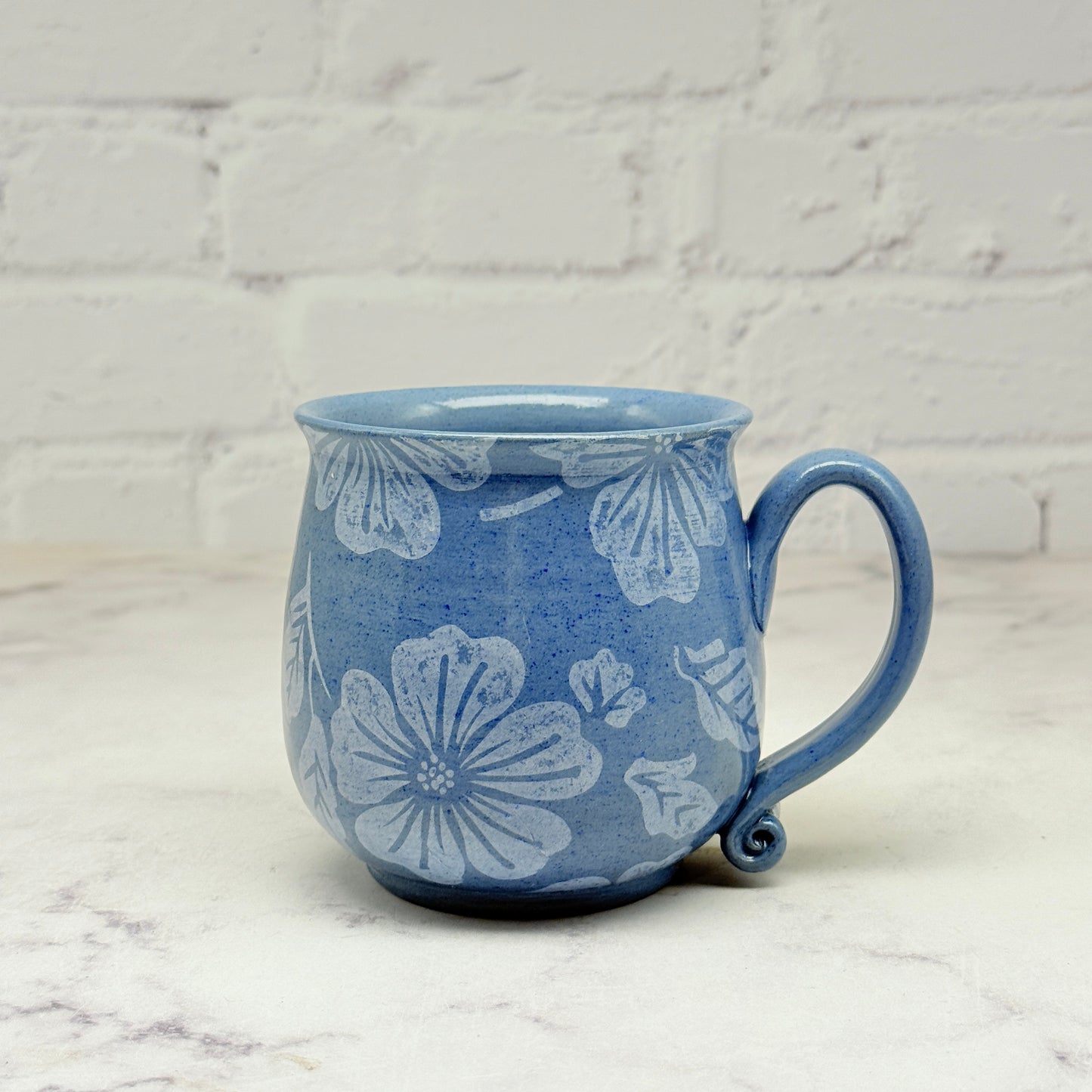 Blue with White Flowers Teacup 5