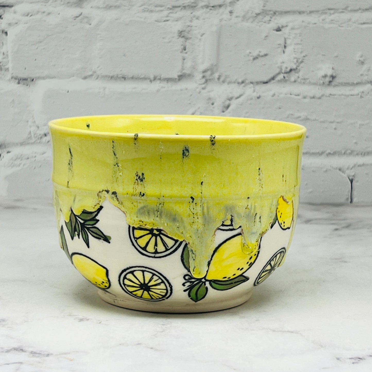 Yellow with Lemons Small Bowl
