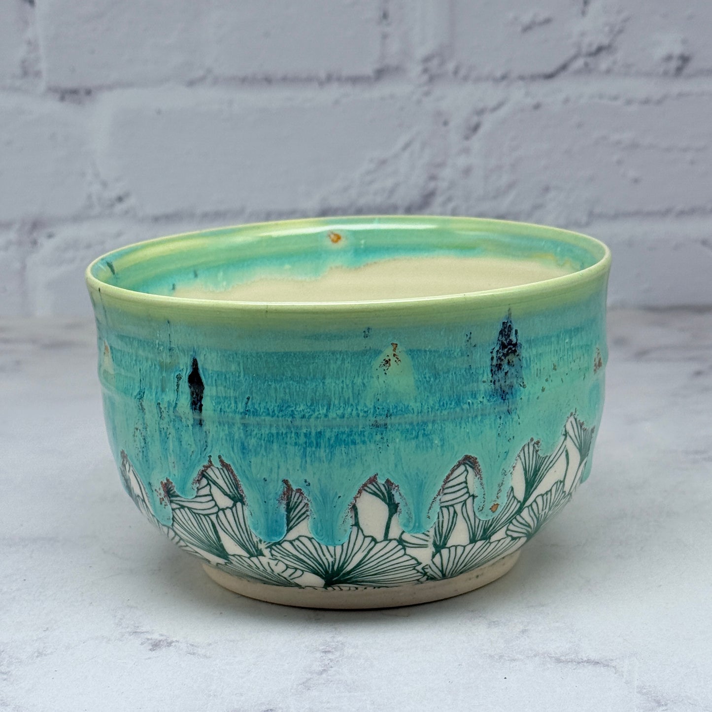 Green with Gingko Small Bowl