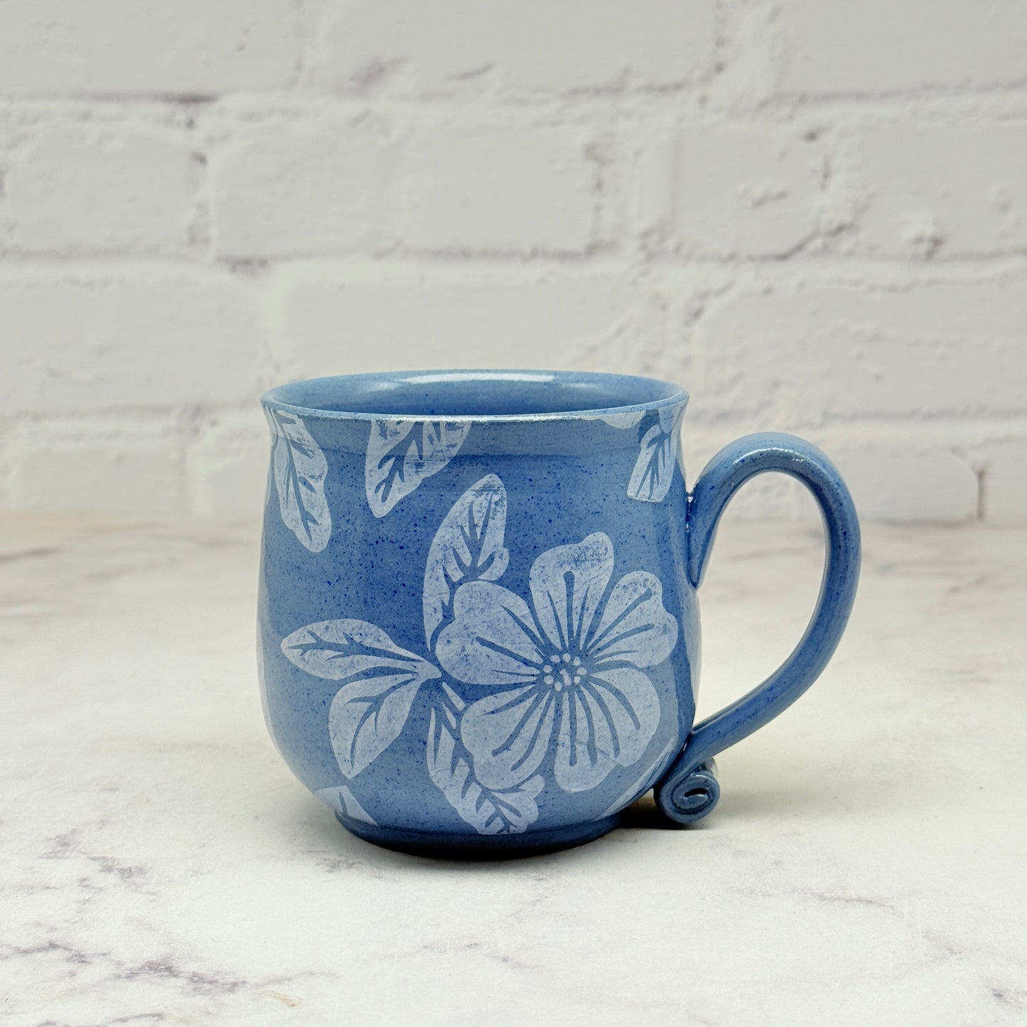Blue with White Flowers Teacup 2