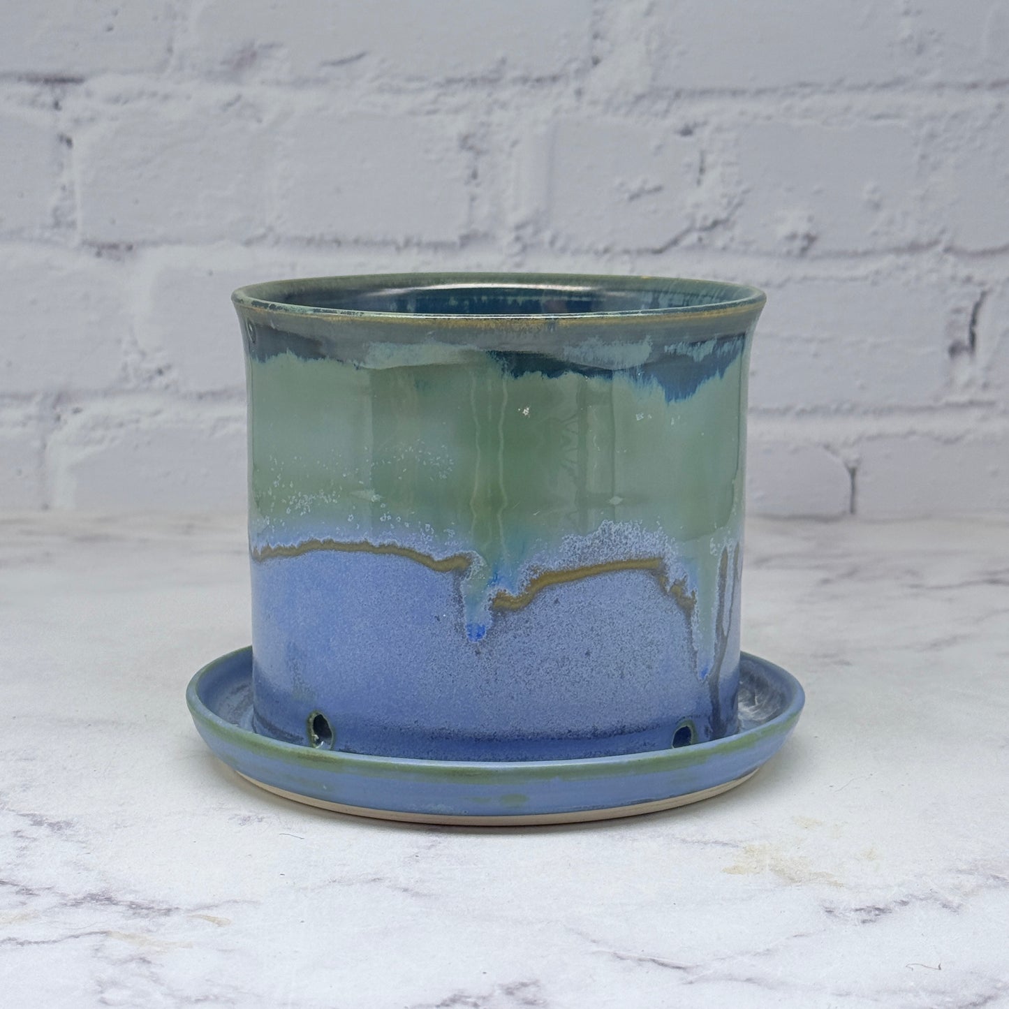 Sgraffito Wildflowers Planter