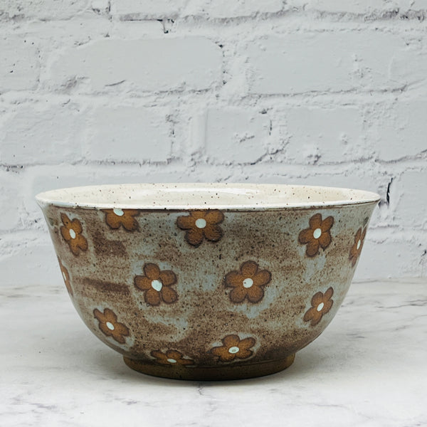 Blue with Daisies Large Bowl