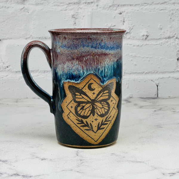 Purple with Butterfly Tall Mug
