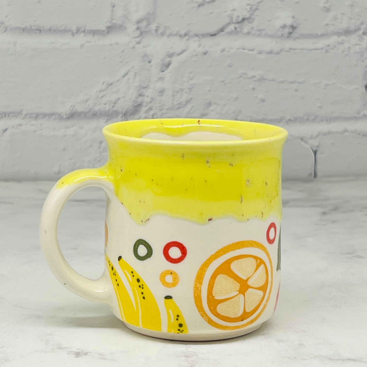 Yellow with Fruit Espresso Mug