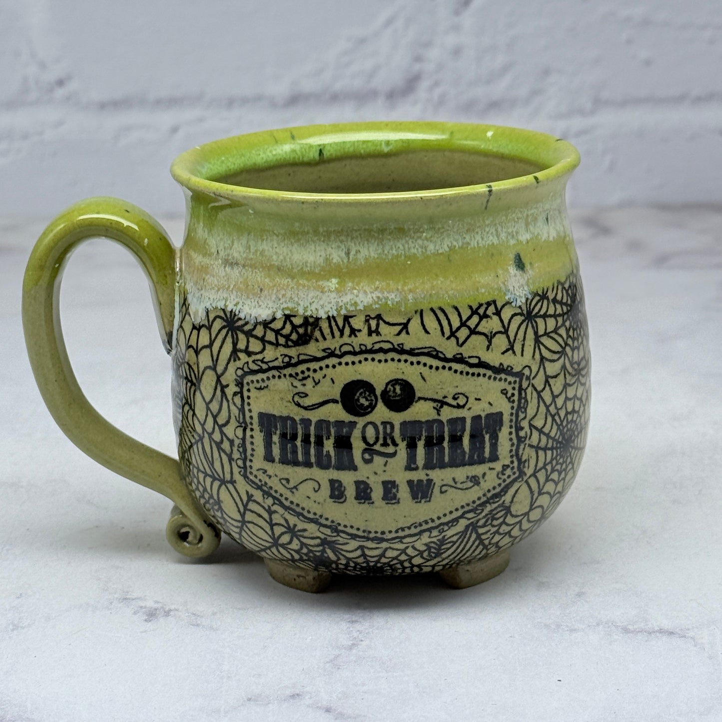 Green Halloween Cauldron Teacup 2