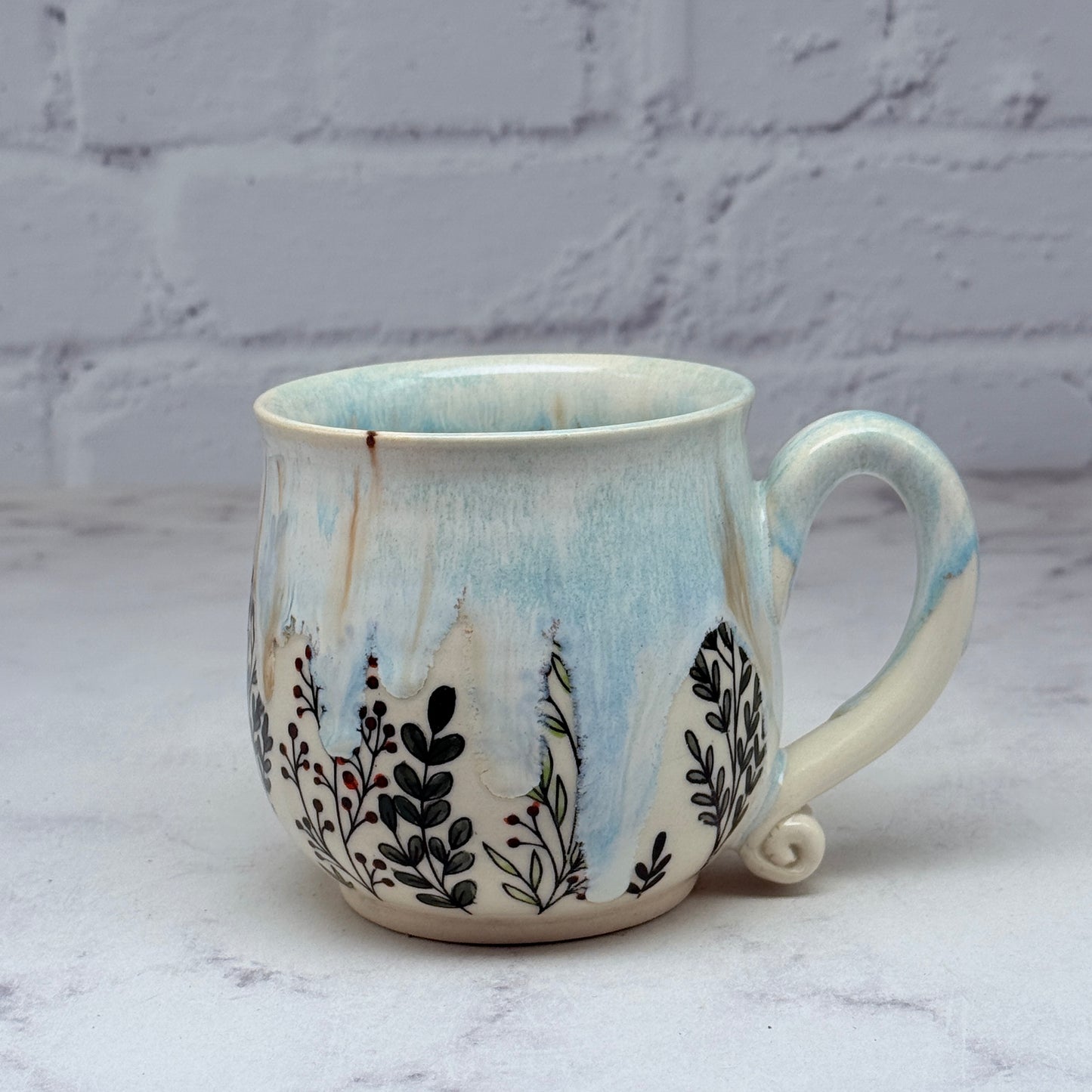Light Blue with Wildflowers Teacup