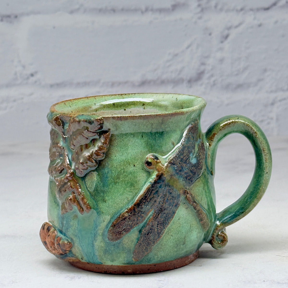 3-D Dragonflies & Ferns Teacup 1
