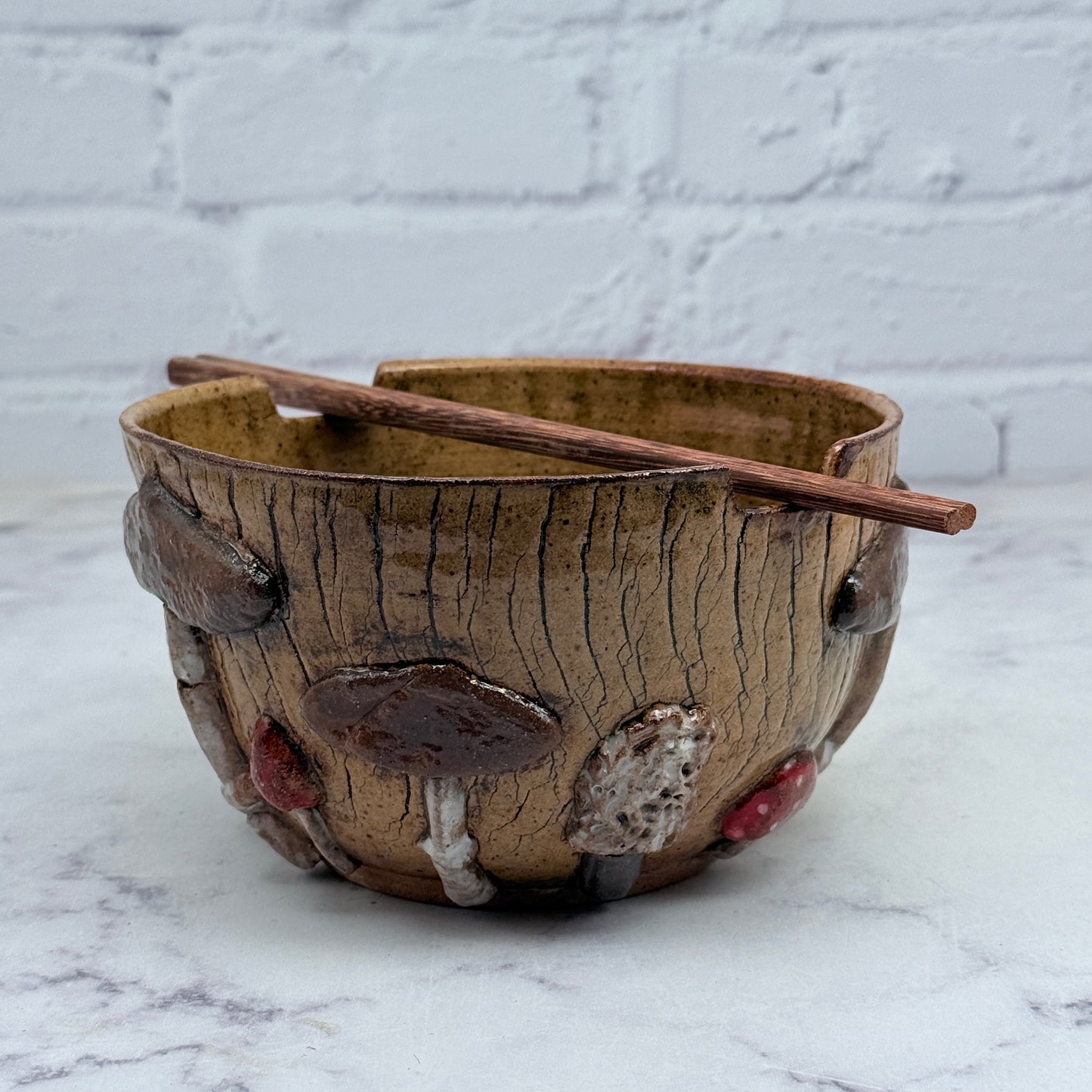 3-D Mushrooms Chopstick Bowl 1