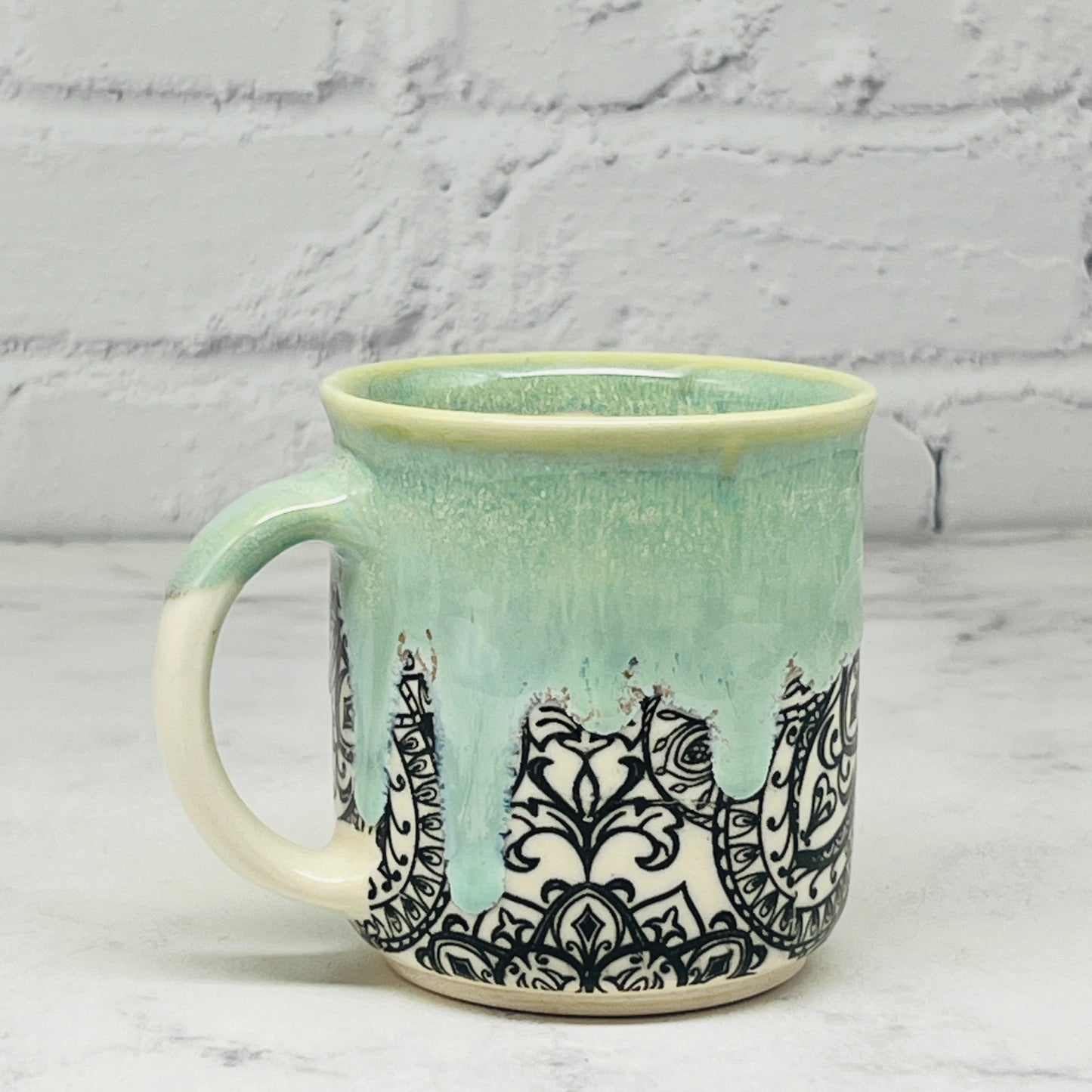 Green with Mandala Espresso Mug 2
