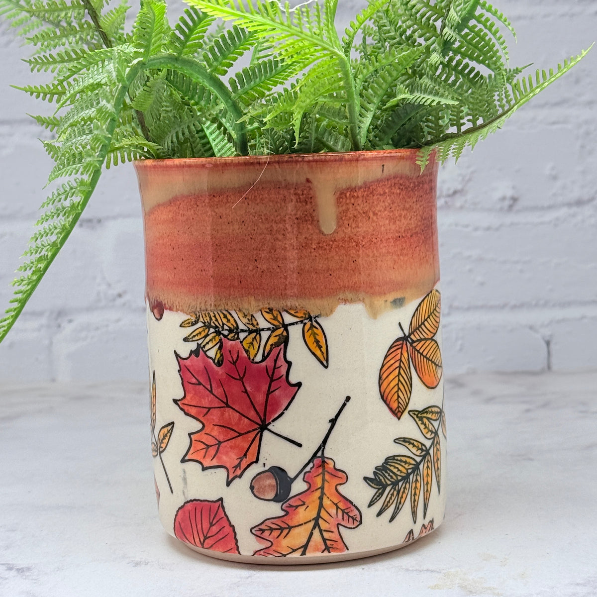 Orange with Leaves Container 2