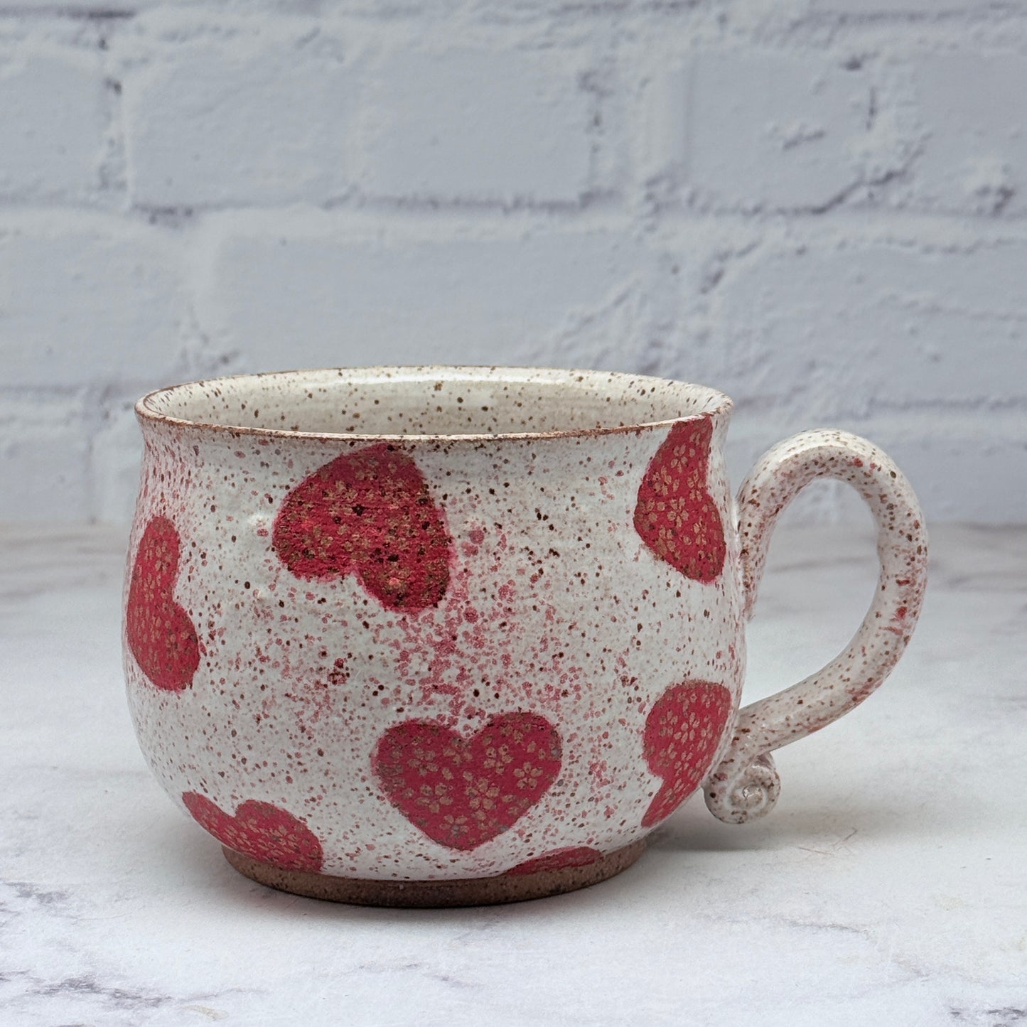 Red Hearts Cafe Mug 1