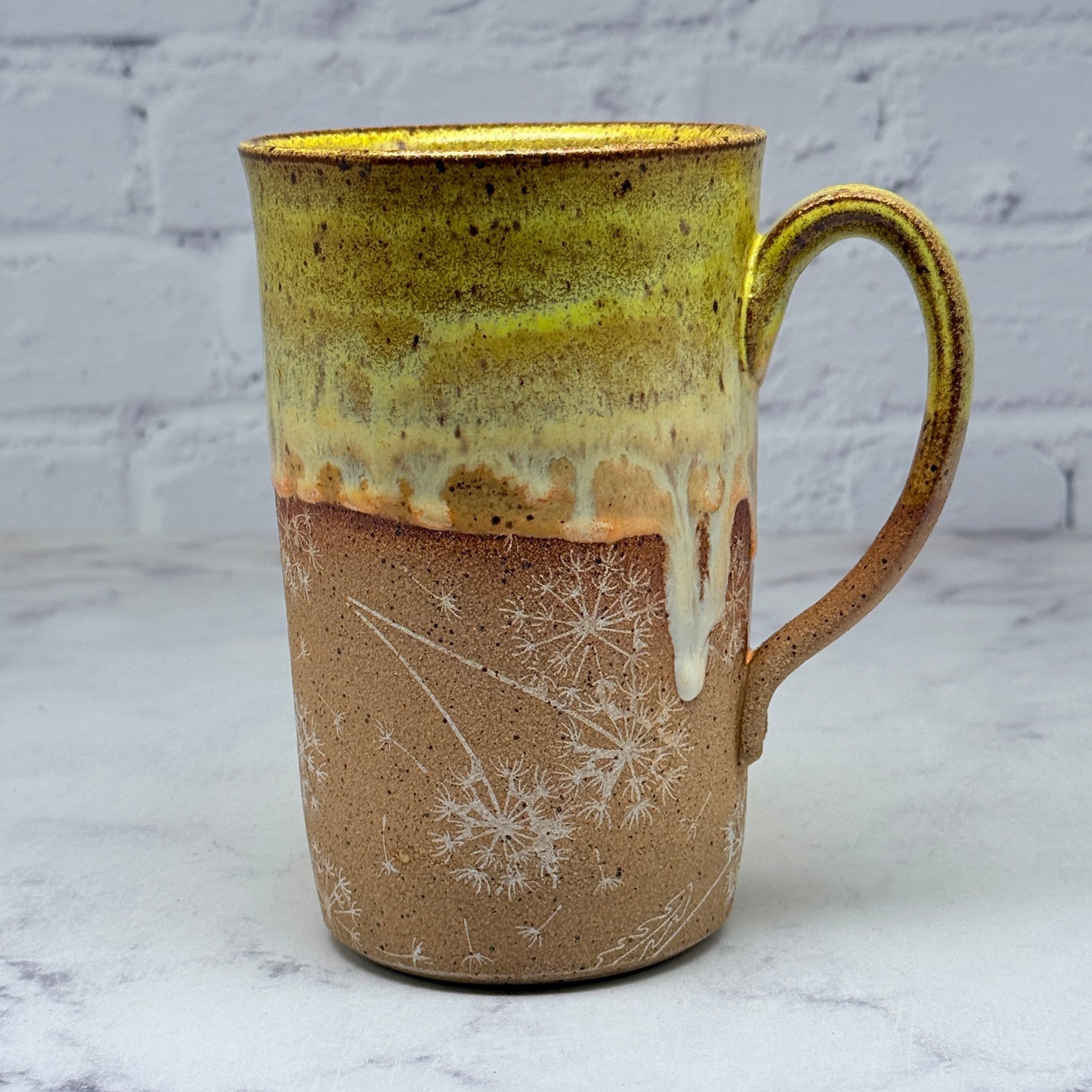 Yellow with Dandelions Mug 2