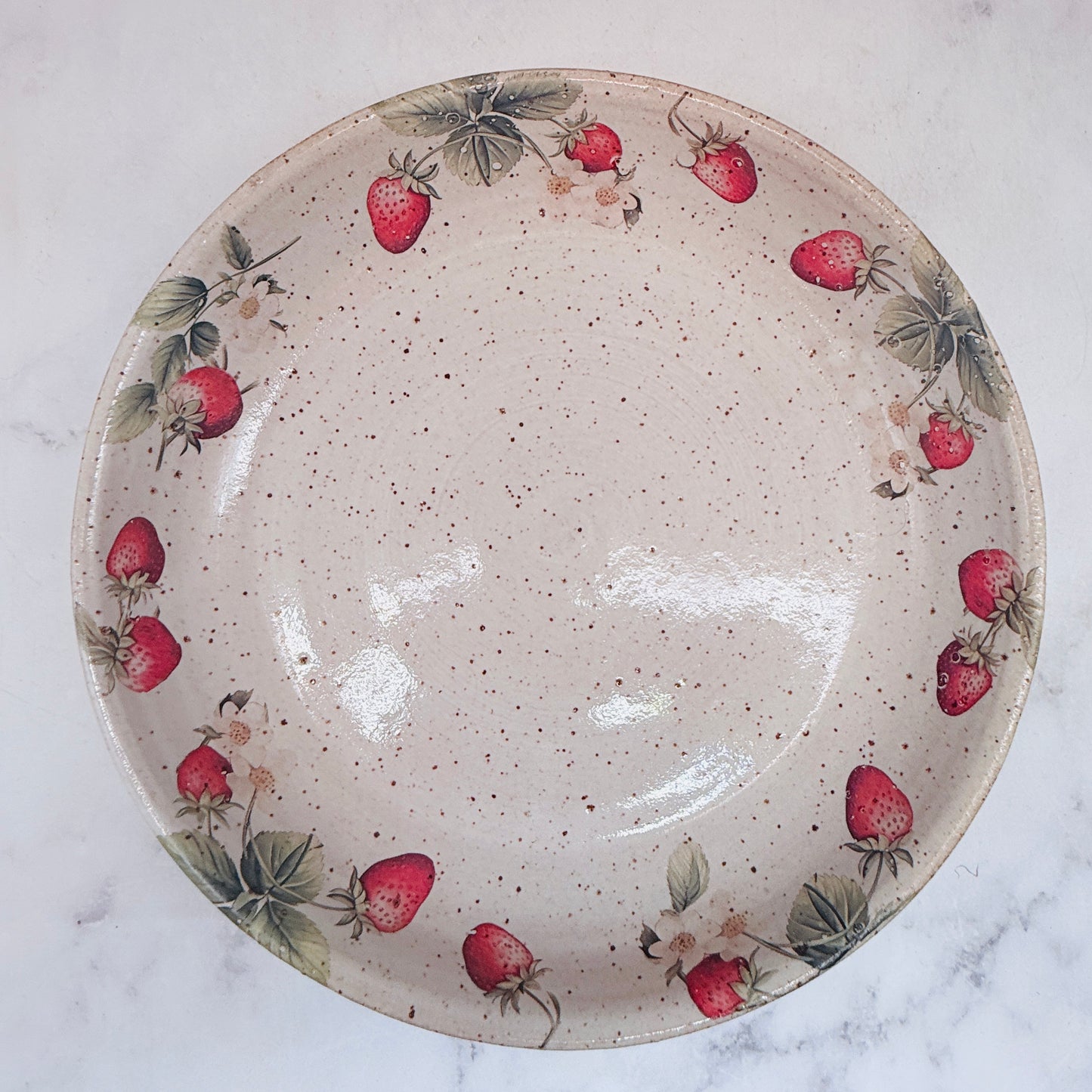 Strawberries Low Bowl