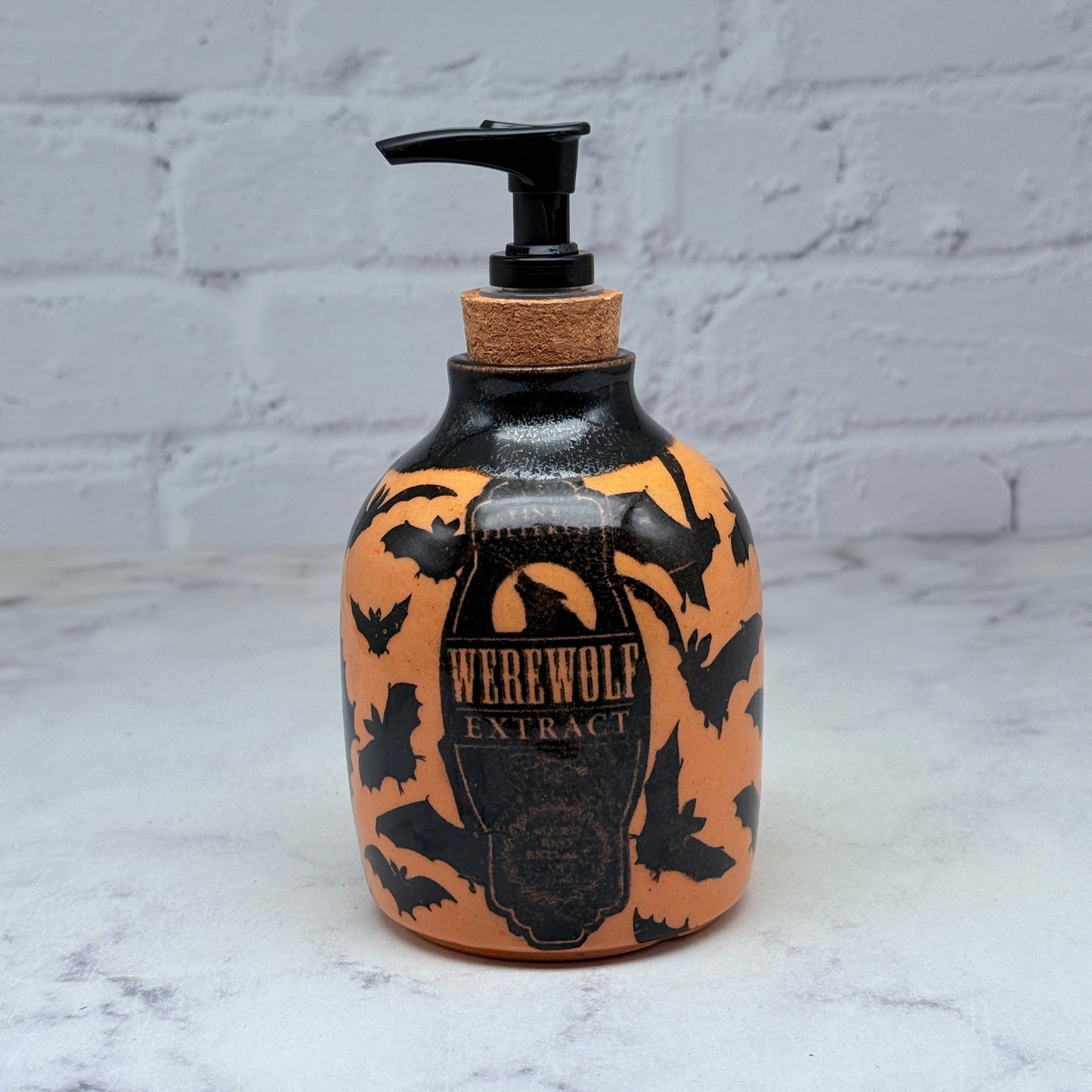 Black/Orange Halloween Soap Dispenser