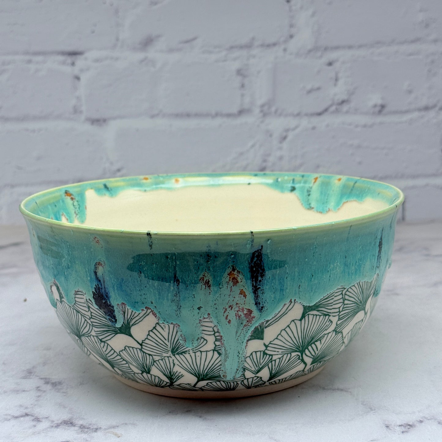 Green with Gingko Large Bowl