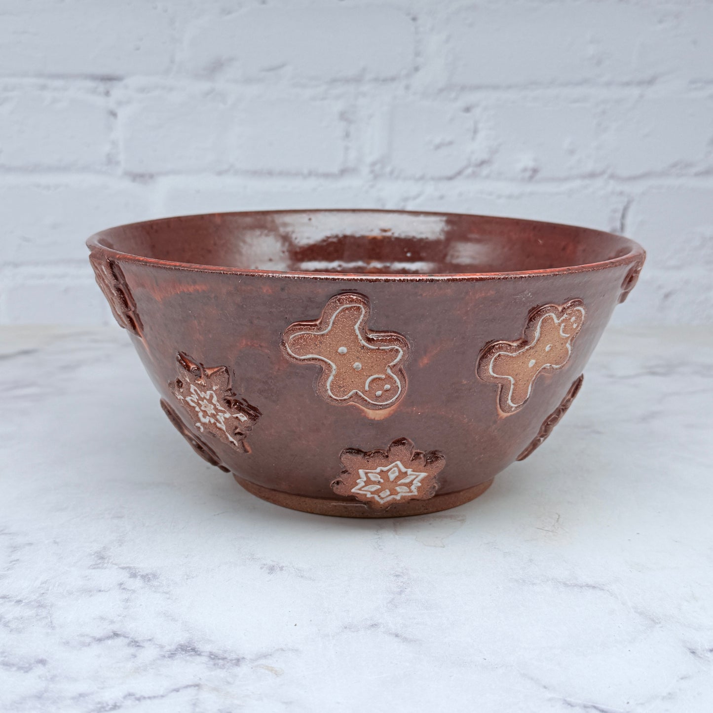 3-D Gingerbread Large Bowl