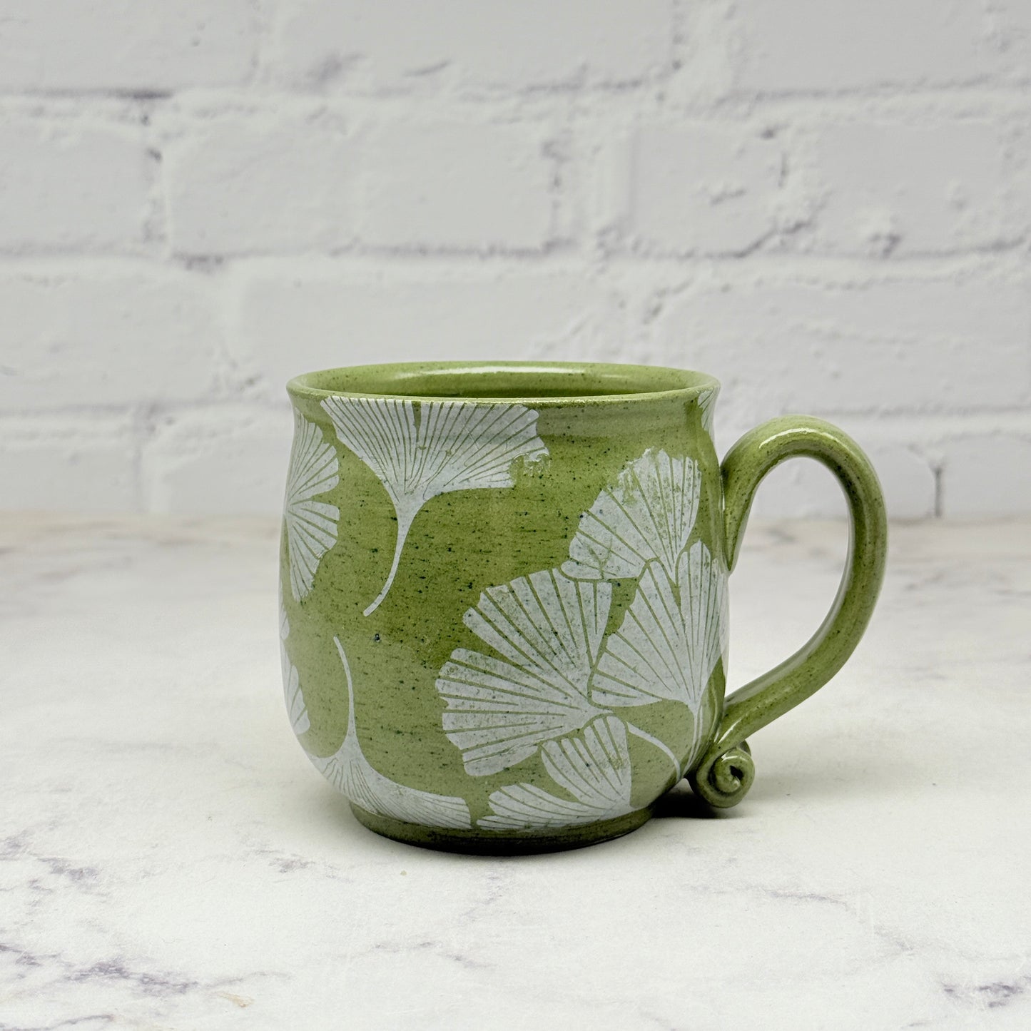 Green with White Gingko Teacup 3